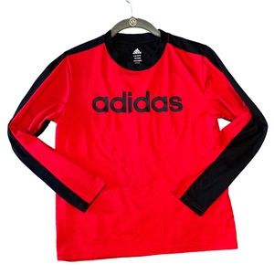 Adidas performance long sleeved athletic shirt / breathable / Boys Large 14/16